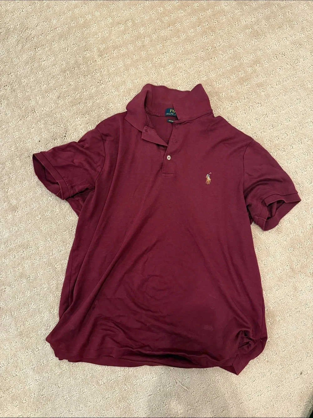 Ralph Lauren Navy Long-Sleeve, Burgundy Polo & Black Polo Men’s